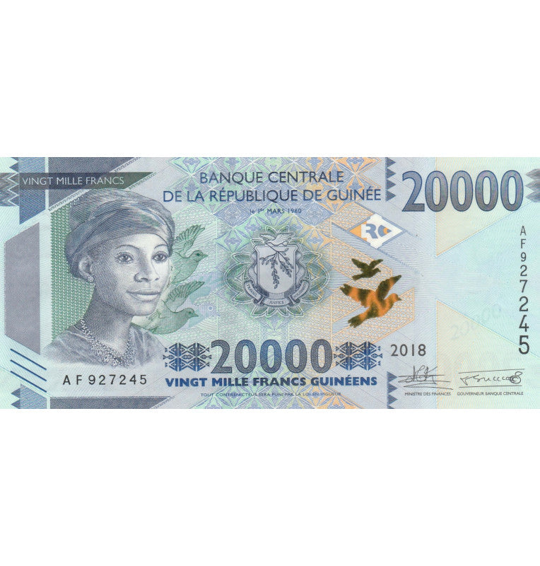 Guinea 20,000 Francs 2018 Pick New