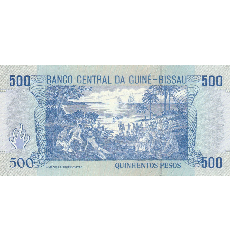 Guinea Bissau 500 Pesos 1990 Pick 12