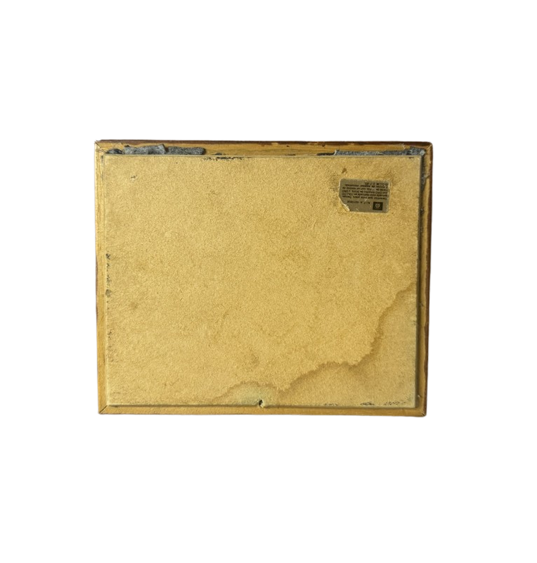 Beautiful painting made in Toledo with 24 kt Yellow Gold and 18 kt Green Gold