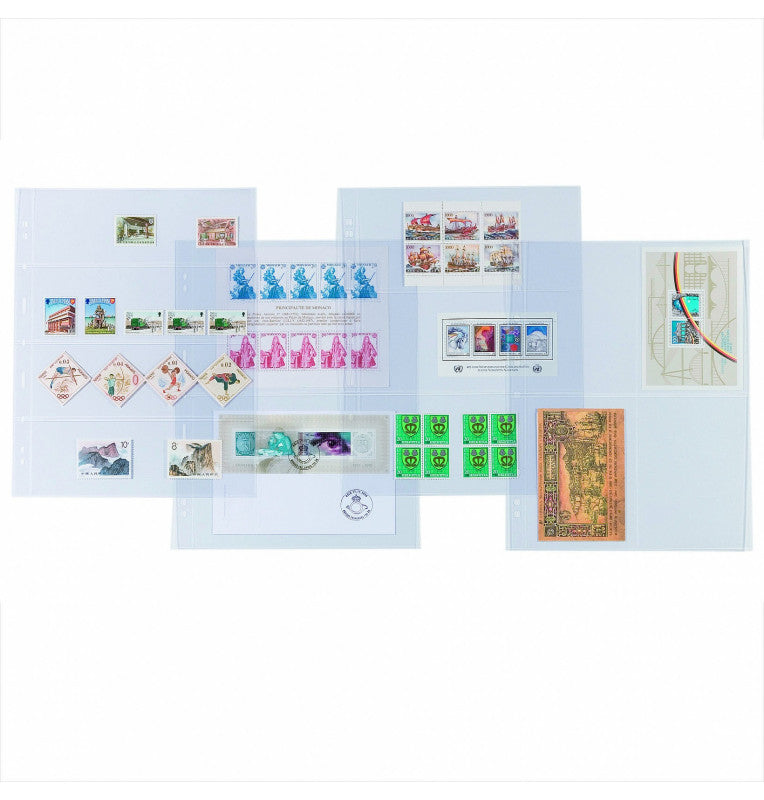 Large plastic sheets, with 3 horizontal bands, transparent (pack of 5 units)