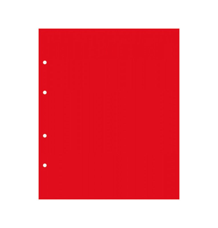 Hojas intercalables, rojas paquete de 5