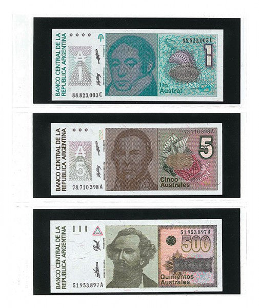 Hojas Linder Banknotenblätter, 3 Bolsillos con tiras negras separadoras 10er-pack