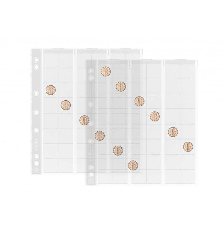 Numis coin sheets (pack of 5 units)