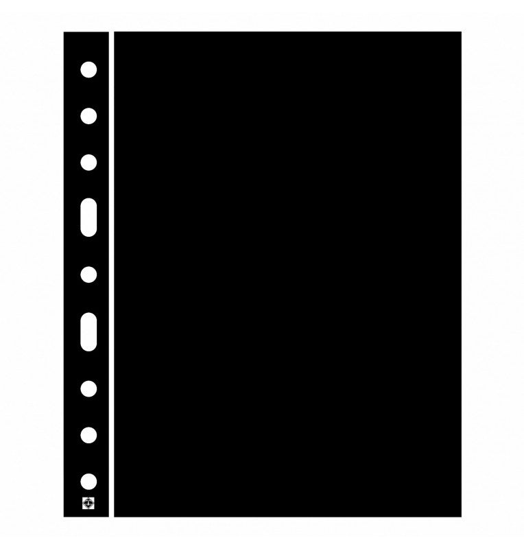 Hojas separadoras grande, negra, paquete de 5 unidades