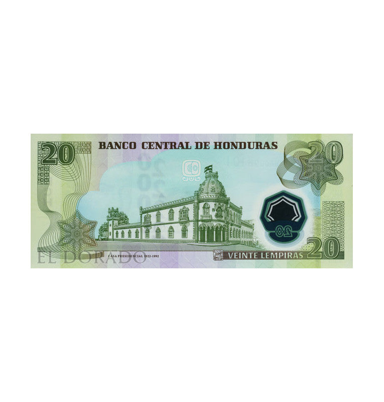 Honduras 20 Lempiras 2008 Pick 95 Polímero