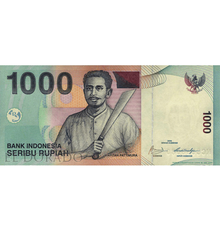 Indonesian Ropees Indonesia 1,000 Rupees 2009 Pick 141j – Colecciones El Dorado
