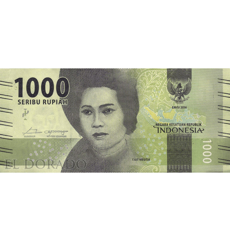 Indonesia 1,000 Rupees 2016 Pick 154a