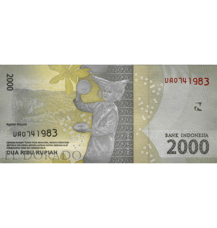 Indonesia 2,000 Rupees 2016 Pick 155a