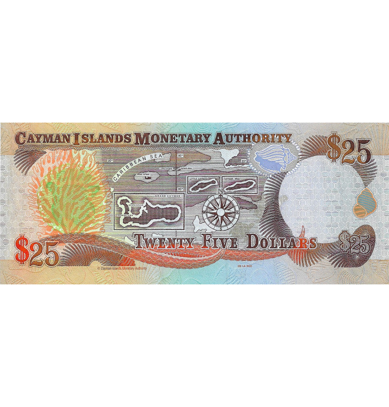 Isla Caimán 25 Dólares 2006 Numero bajo 3 dígitos