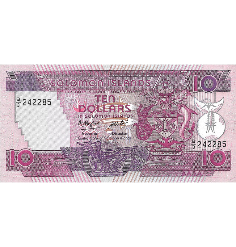 Isla salomón 10 Dólares 1986 ND Pick 15a