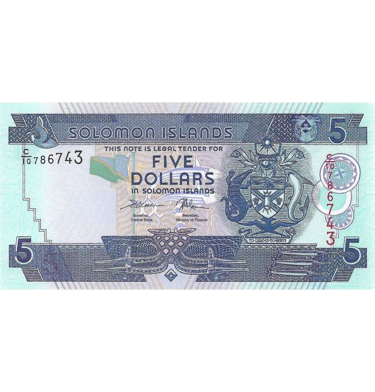 Solomon Island 5 Dollars 2006 ND Pick 26d
