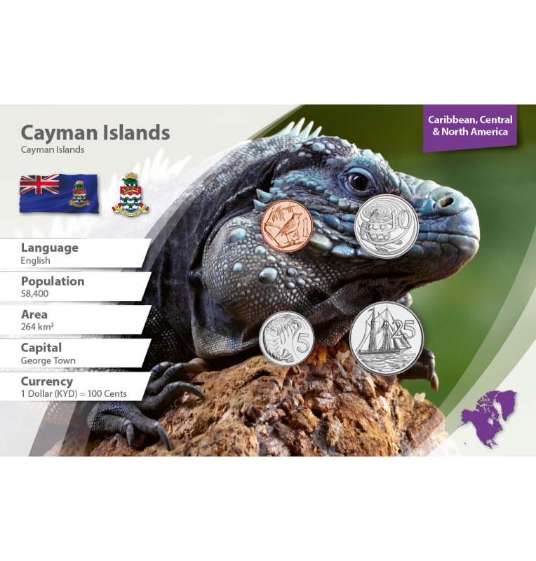 Cayman Islands 1, 5, 10, 25 Cents 1999-2017 KM 131, 132, 133, 134