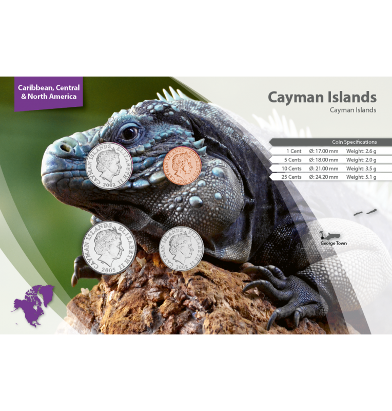 Cayman Islands 1, 5, 10, 25 Cents 1999-2017 KM 131, 132, 133, 134
