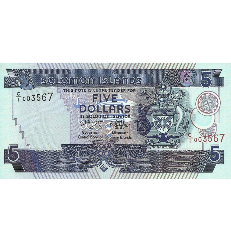Islas Salomón 5 Dólares 1997 ND Pick 19
