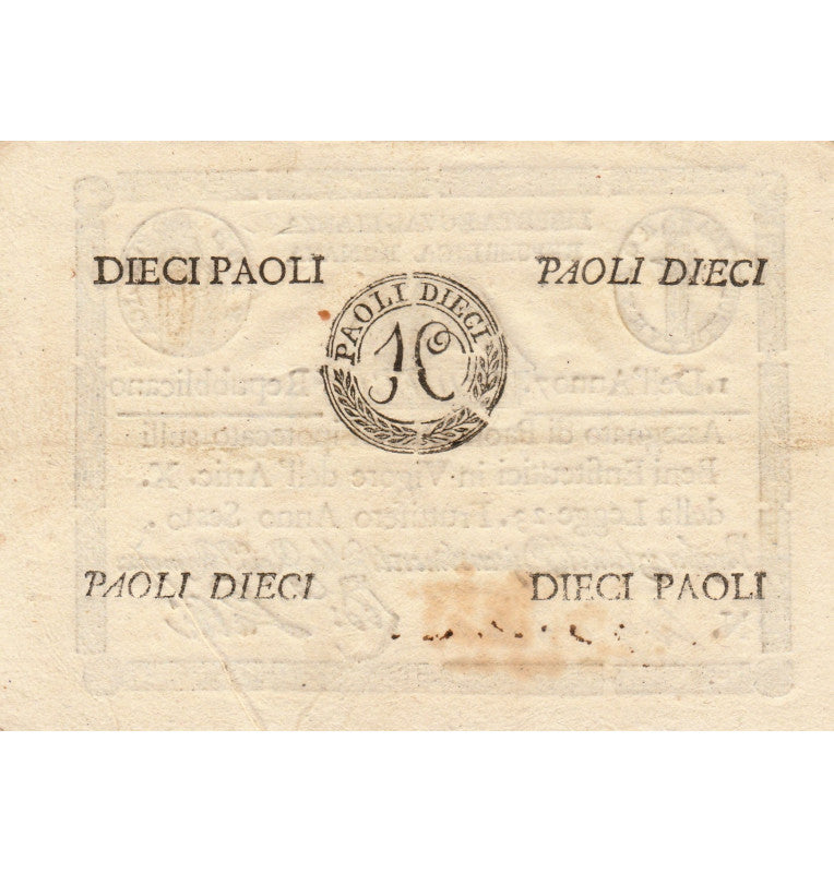 Italia 10 Paoli 1798 Pick s540d