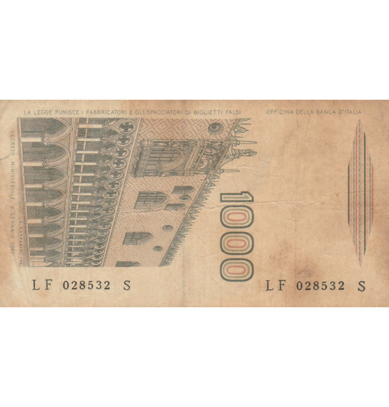 Italia 1000 Liras 1982 Pick 109a (NO UNC)