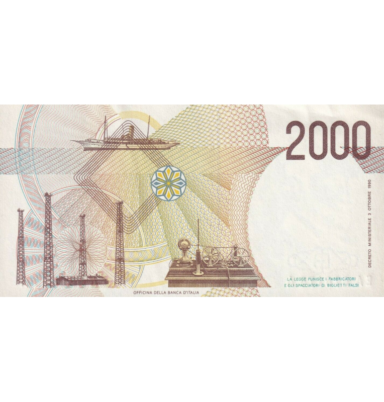 Italia 2000 Liras 1990 Pick 115