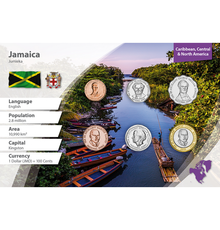 Jamaica 10, 25 Cents, 1, 5, 10, 20 Dollars 1994-2008 KM 146.2, 167, 164, 163, 181, 182