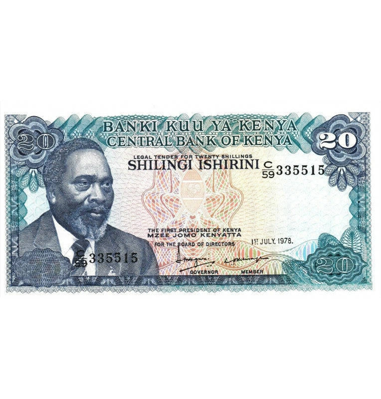 Kenya 20 Shillings 1978 Pick 17