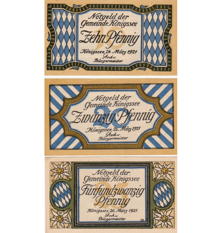 Königssee Set 3 Notgelds