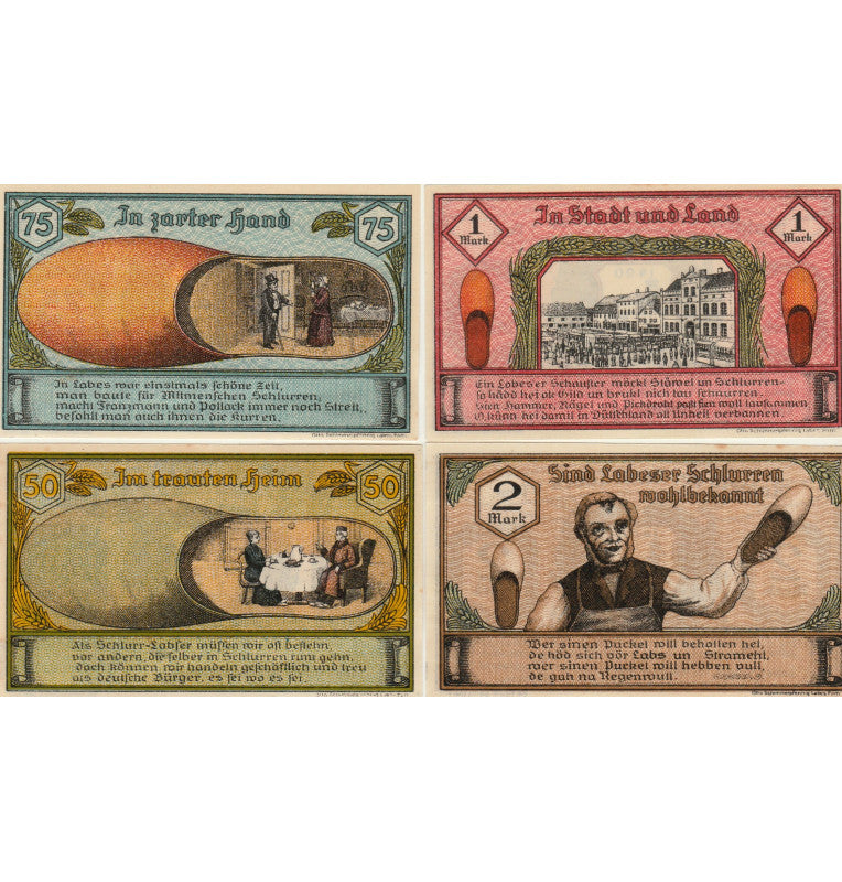 Labes Set 4 Notgelds – Colecciones El Dorado