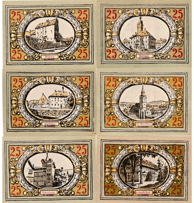 Langensalza set de 6 Notgelds