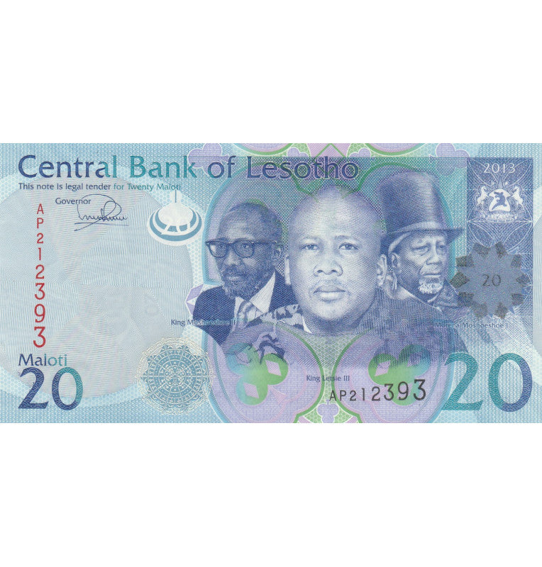 Lesotho 20 Maloti 2013 Pick 22b