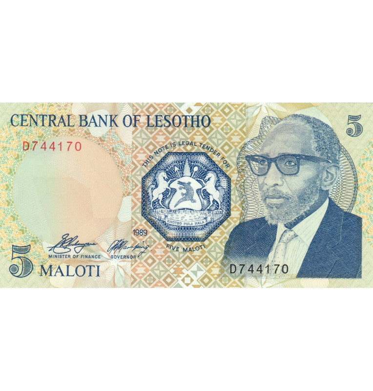 Lesoto 5 Maloti 1989 Pick 10