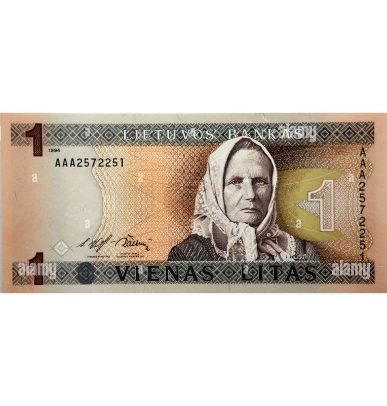 Lituania 1 Lites 1994 Pick 53 NO UNC