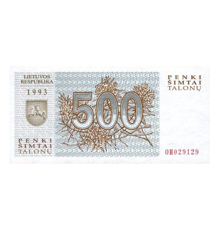 Lithuania 500 Talonas 1993 Pick 46