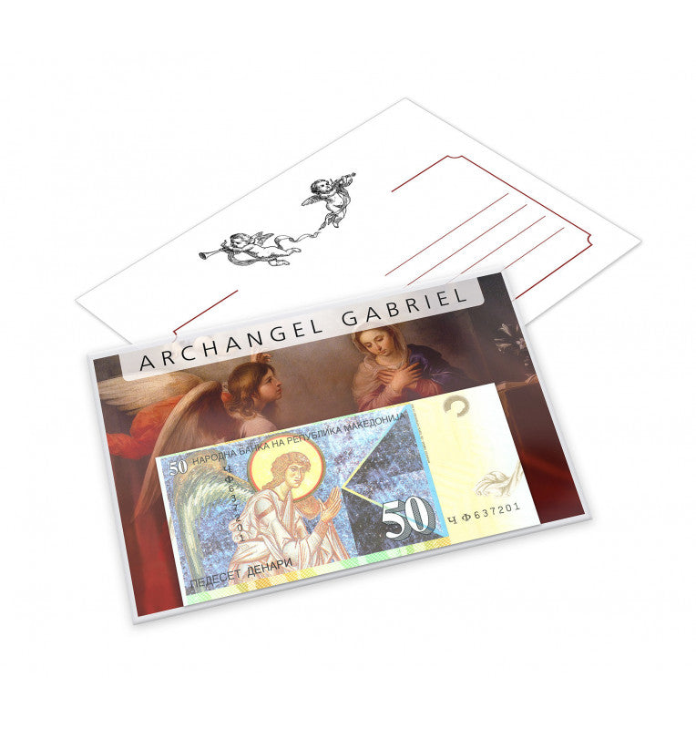 Macedonia del Norte sobre del Arcángel Gabriel (billete de 50 denarios) Año 2018 Pick 26