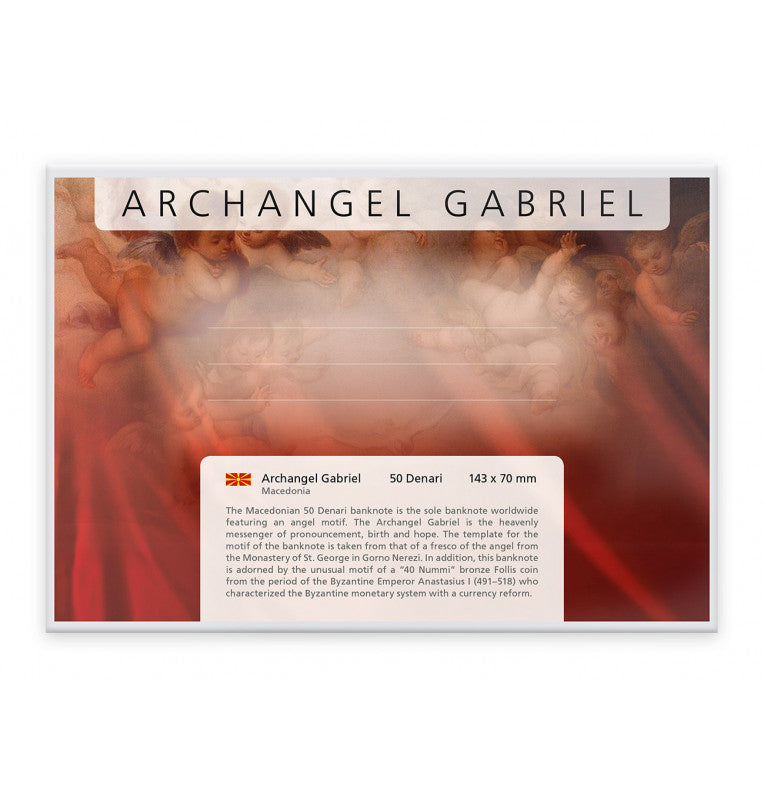 Macedonia del Norte sobre del Arcángel Gabriel (billete de 50 denarios) Año 2018 Pick 26