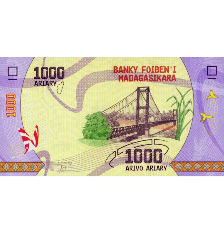 Madagascar 1000 Ariary 2017 ND Pick 100