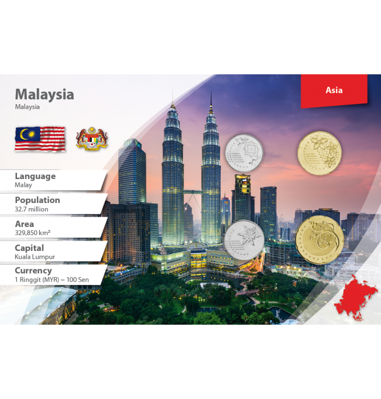 Malasia 5, 10, 20, 50 Sen 2011-2018 KM 201, 202, 203, 204