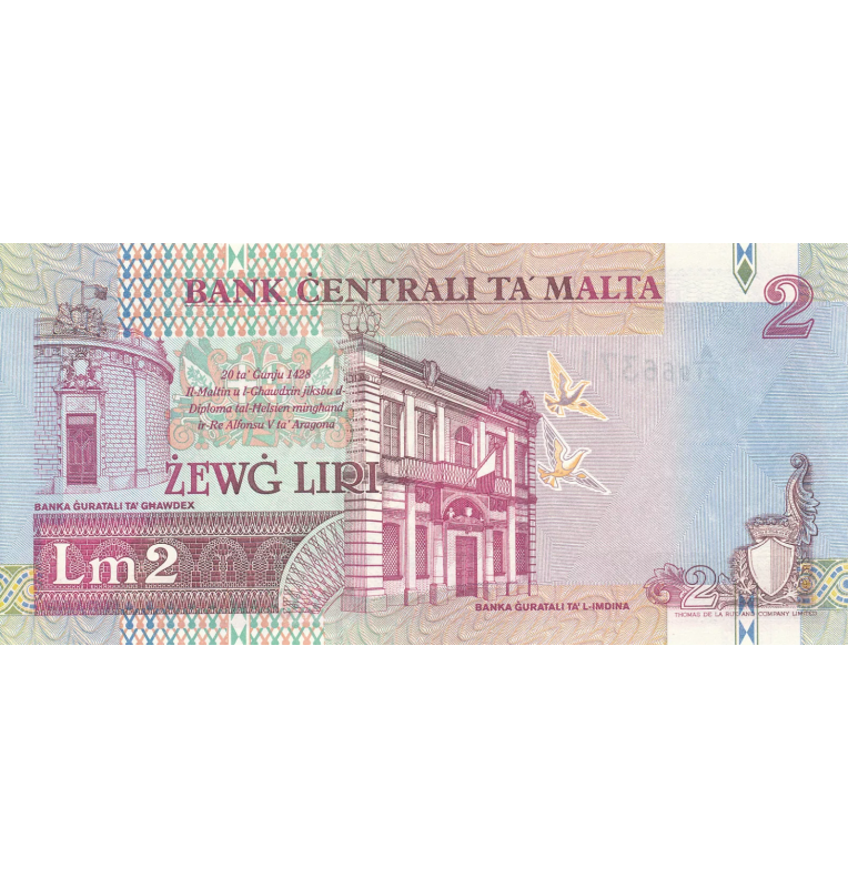 Malta 2 Lire 1994 ND Pick 45d