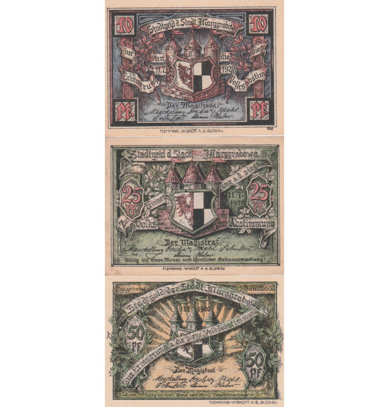 Marggrabowa Set 3 Notgelds