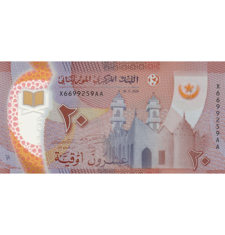 Mauritania 20 Ouguiya 2020 Polymer Pick New