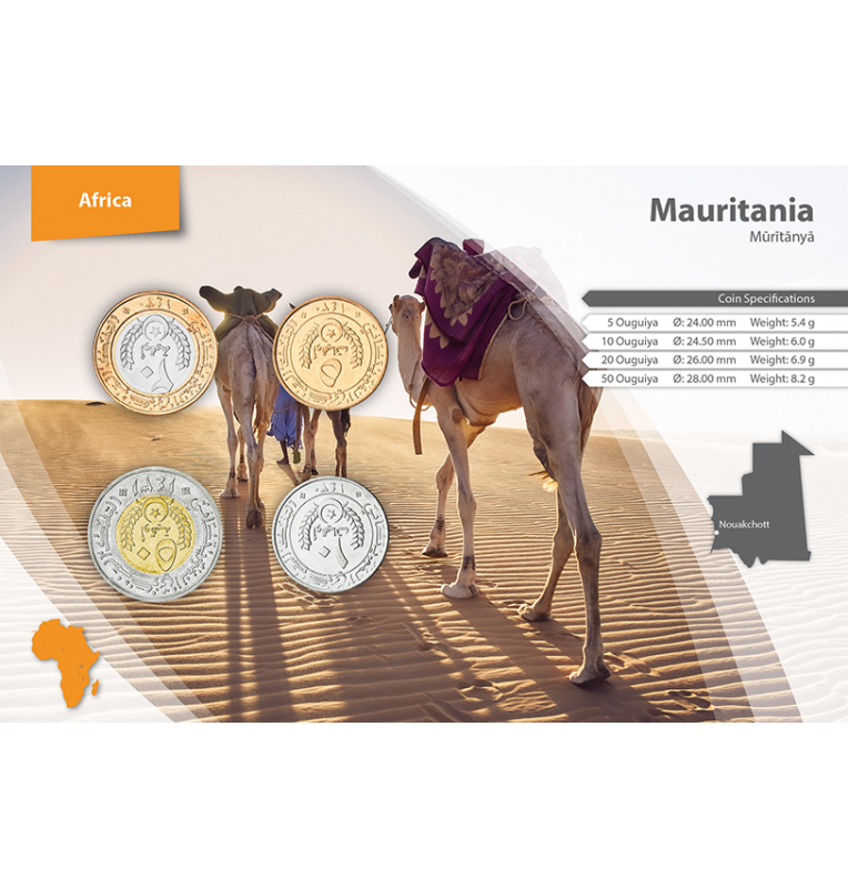 Mauritania 5, 10, 20, 50, Ouguiya 2005-2010 KM 3, 4, 8, 9