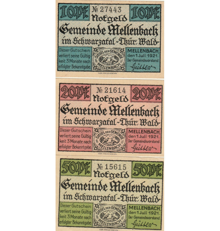 Mellenbardi Set 3 Notgelds