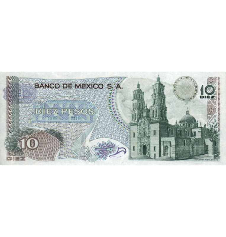 Mexico 10 Pesos 1975 Pick 63h