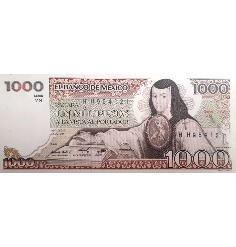 México 1000 Pesos 1984 Pick 81