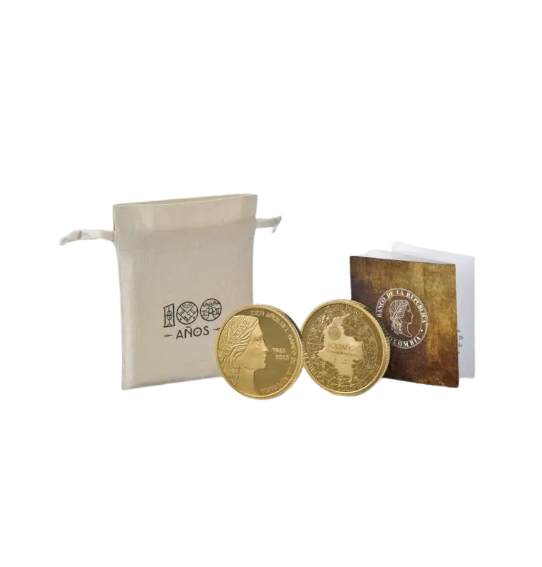 Moneda 20.000 Conmemorativa Colombiana de los 100 Años de la existencia del Banco de la República