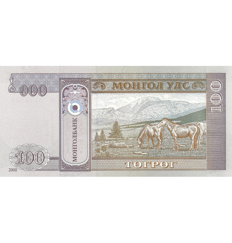 Mongolia 100 Tugrik 2000 Pick 65