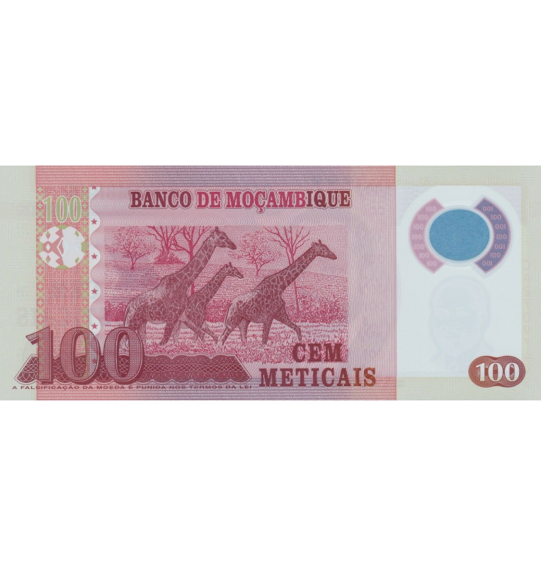 Mozambique 100 Meticales 2011 Pick 151a Polímero