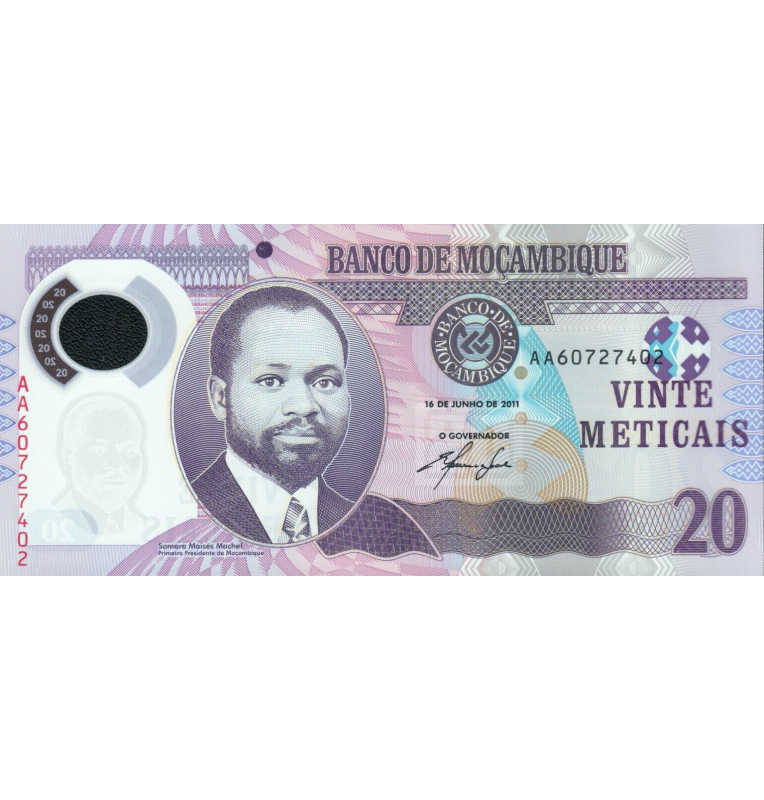 Mozambique 20 Meticais 2011 Pick 149a Polymer