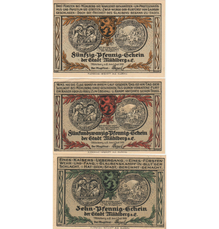 Muhlberg Set 3 Notgelds