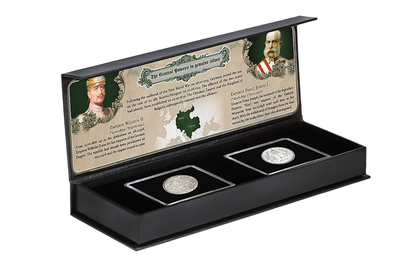 Mundo Colección Central Powers 1914 (2 monedas de plata) Año 1914