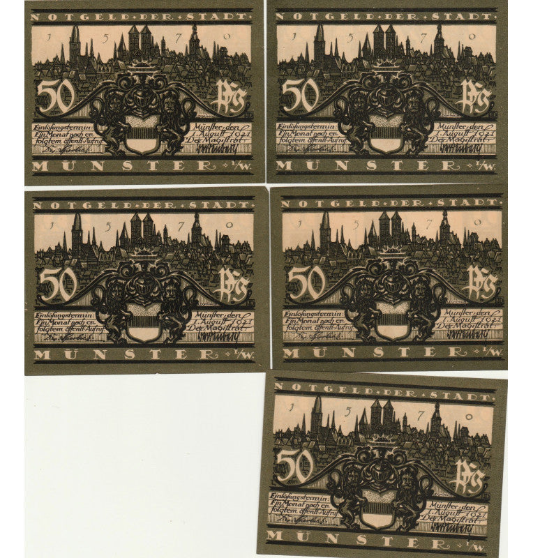 Munster Set 5 Notgelds