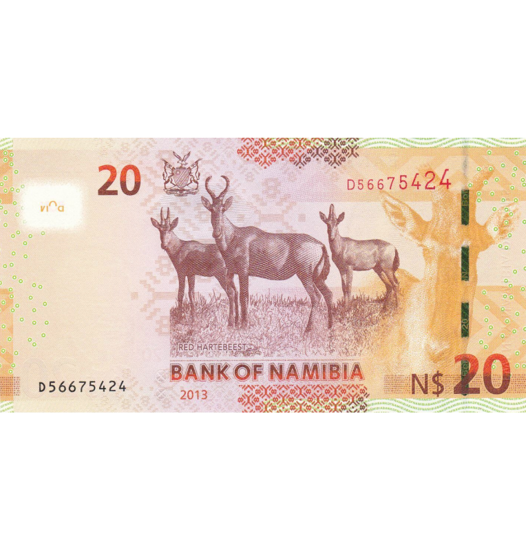 Namibia 20 Dollars 2013 Pick 12b