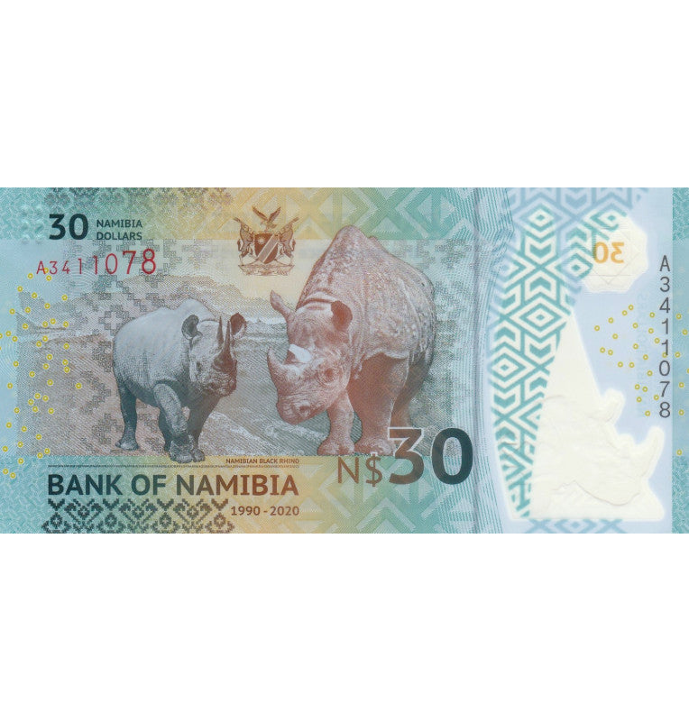 Namibia 30 Dollars 2020 Polymer Commemorative 30 Years of Independence